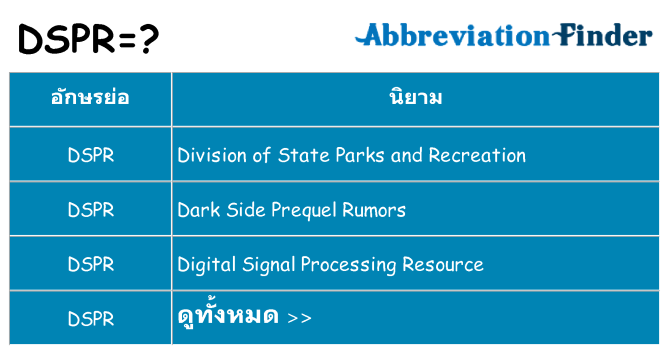 อะไรไม่ dspr ถึง