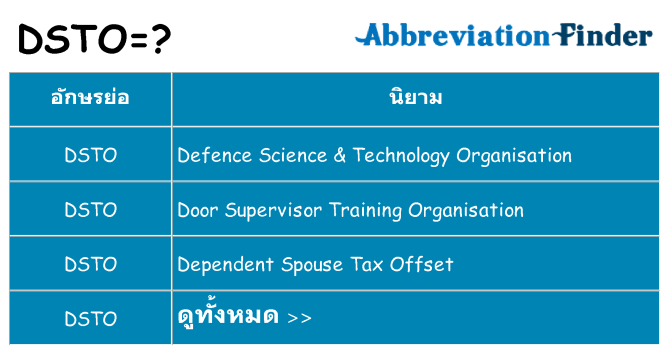 อะไรไม่ dsto ถึง