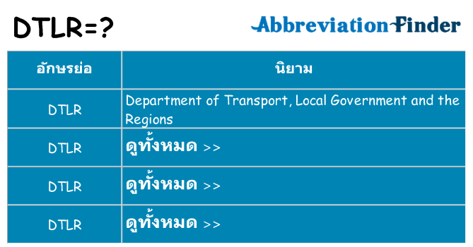 อะไรไม่ dtlr ถึง