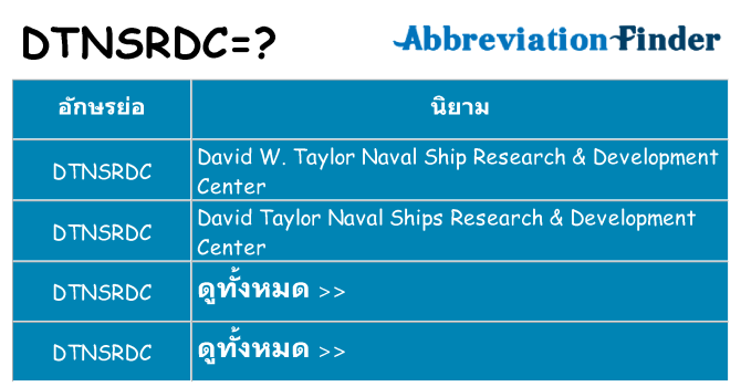 อะไรไม่ dtnsrdc ถึง