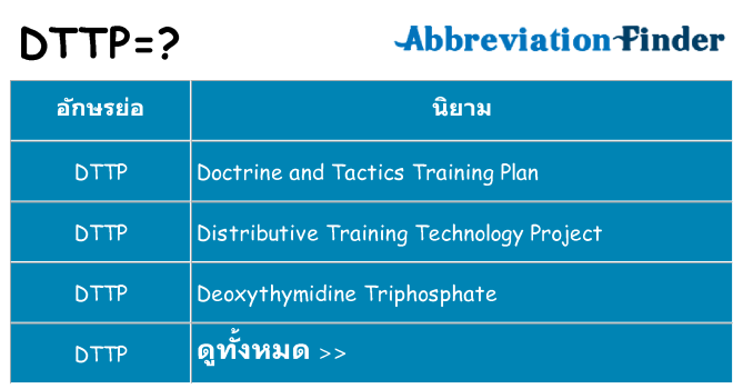 อะไรไม่ dttp ถึง