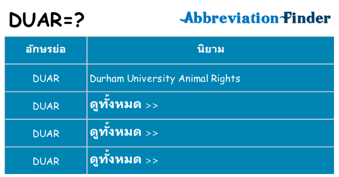 อะไรไม่ duar ถึง