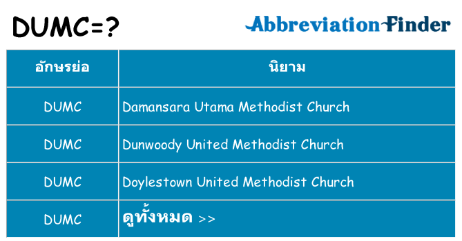 อะไรไม่ dumc ถึง