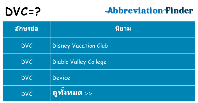 อะไรไม่ dvc ถึง