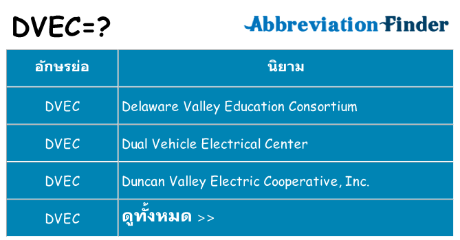 อะไรไม่ dvec ถึง