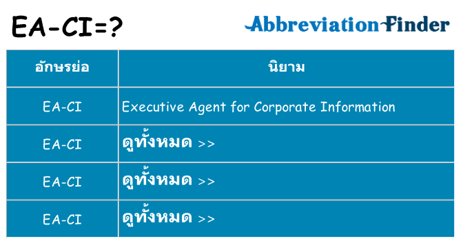 อะไรไม่ ea-ci ถึง