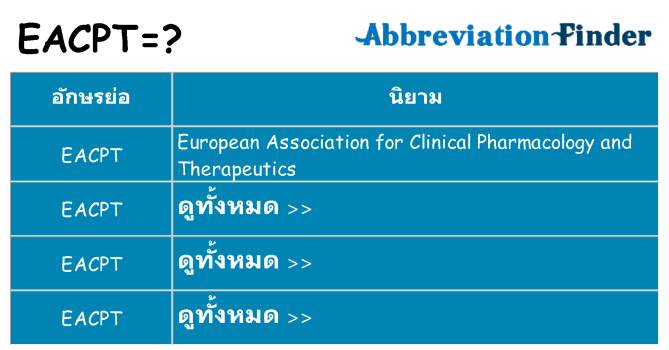 อะไรไม่ eacpt ถึง