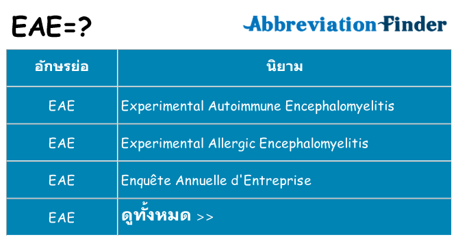 อะไรไม่ eae ถึง