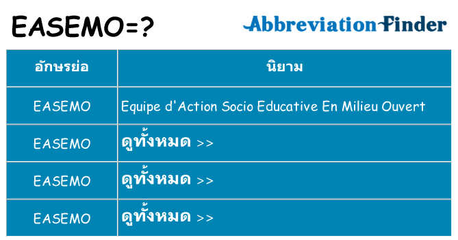 อะไรไม่ easemo ถึง