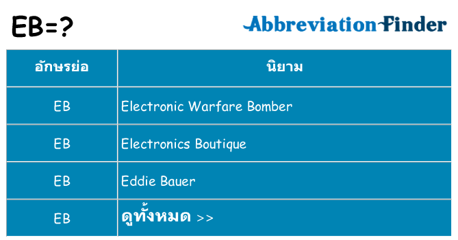 อะไรไม่ eb ถึง