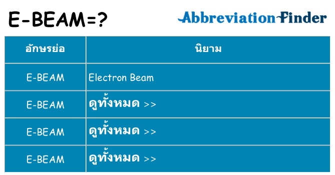 อะไรไม่ e-beam ถึง