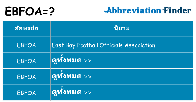 อะไรไม่ ebfoa ถึง