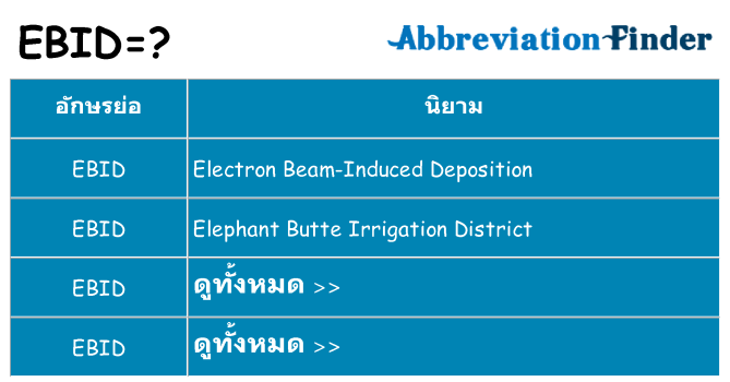 อะไรไม่ ebid ถึง