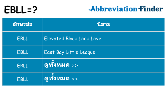 อะไรไม่ ebll ถึง