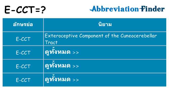 อะไรไม่ e-cct ถึง