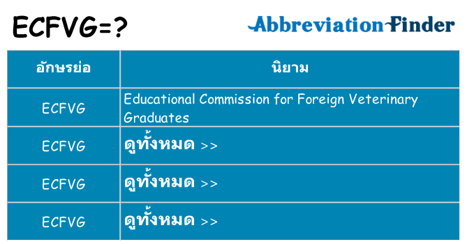 อะไรไม่ ecfvg ถึง