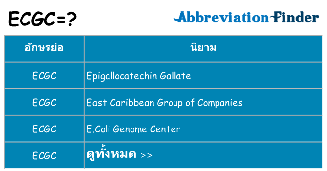 อะไรไม่ ecgc ถึง