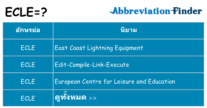 อะไรไม่ ecle ถึง