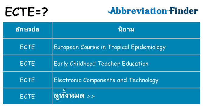 อะไรไม่ ecte ถึง