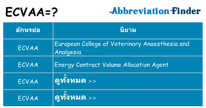 อะไรไม่ ecvaa ถึง