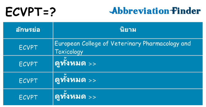 อะไรไม่ ecvpt ถึง