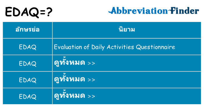 อะไรไม่ edaq ถึง