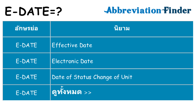 อะไรไม่ e-date ถึง