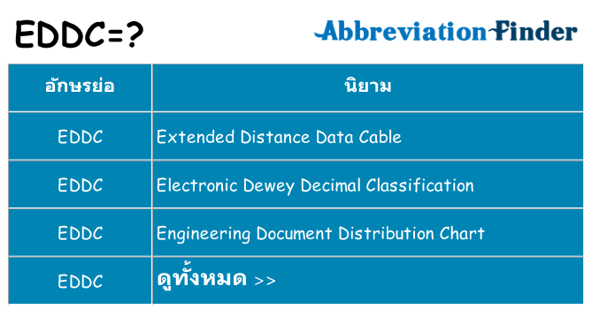 อะไรไม่ eddc ถึง