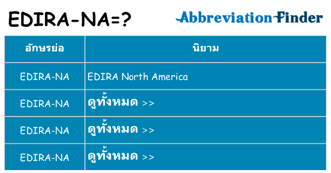 อะไรไม่ edira-na ถึง