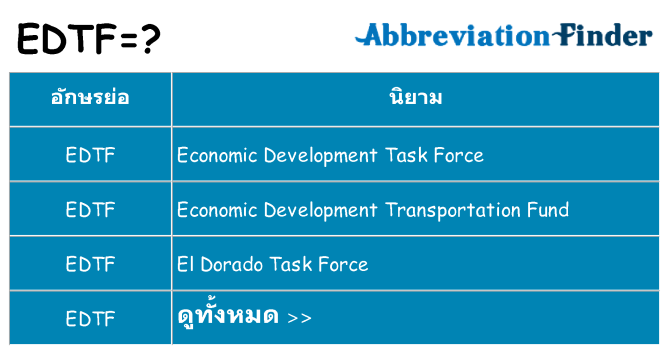 อะไรไม่ edtf ถึง