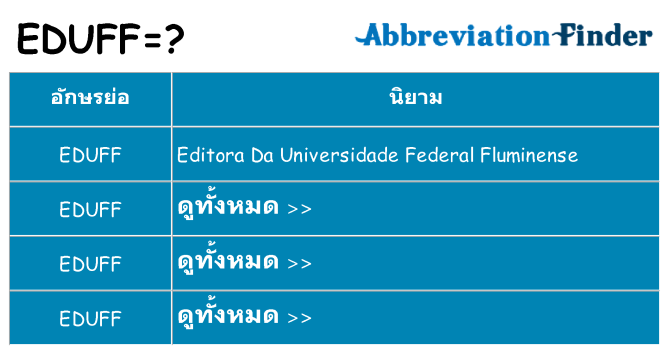 อะไรไม่ eduff ถึง