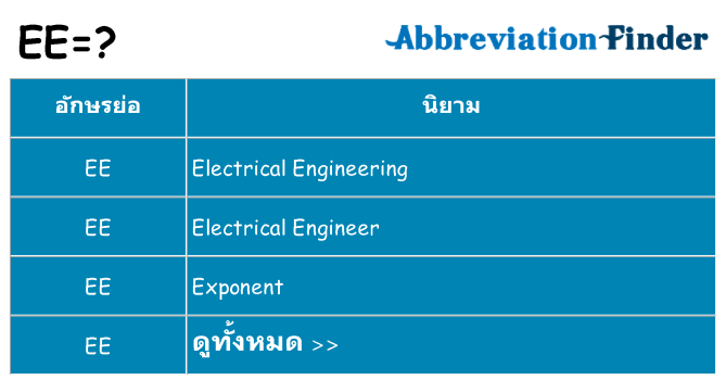 อะไรไม่ ee ถึง