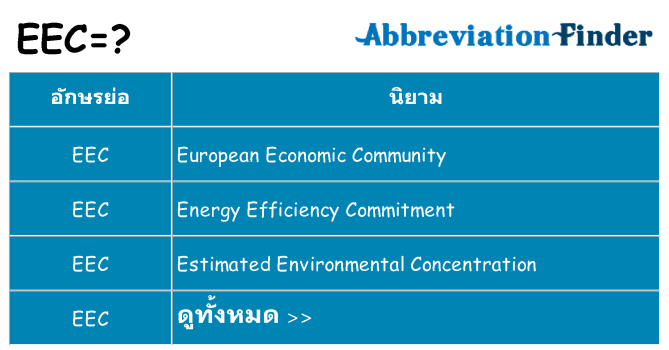อะไรไม่ eec ถึง