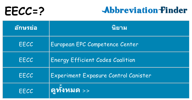 อะไรไม่ eecc ถึง