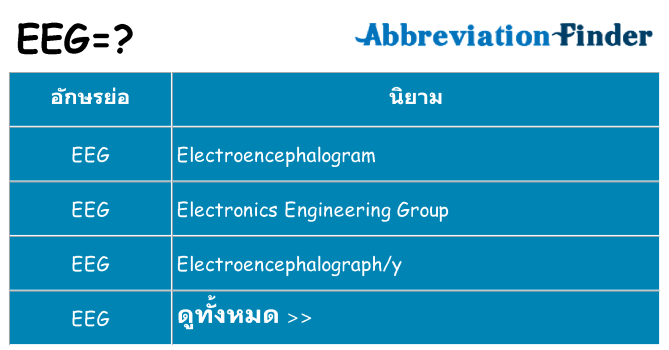 อะไรไม่ eeg ถึง