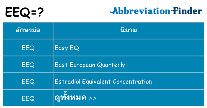 อะไรไม่ eeq ถึง