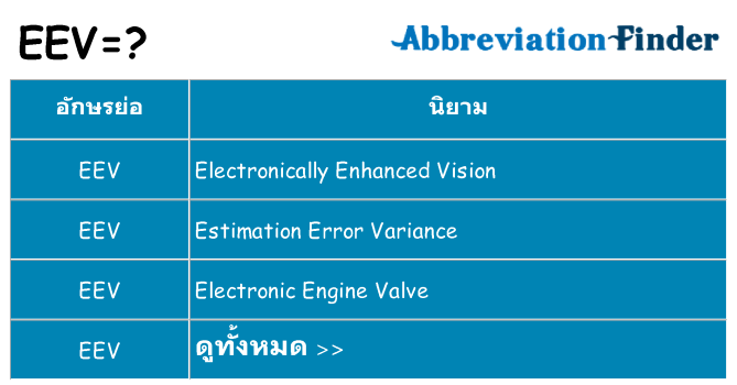 อะไรไม่ eev ถึง
