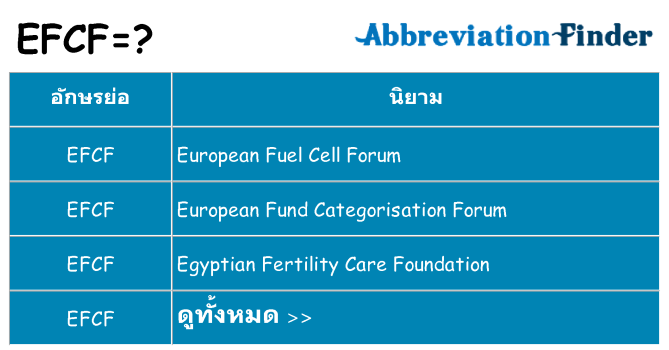 อะไรไม่ efcf ถึง