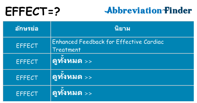 อะไรไม่ effect ถึง