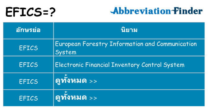 อะไรไม่ efics ถึง