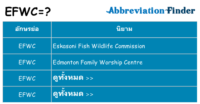 อะไรไม่ efwc ถึง