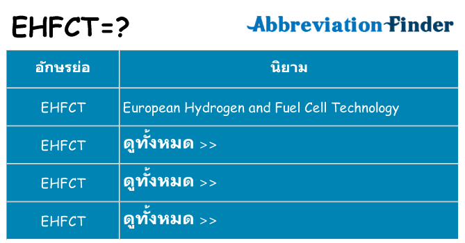อะไรไม่ ehfct ถึง
