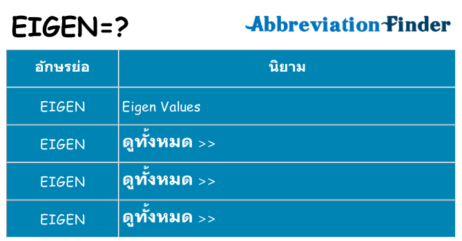อะไรไม่ eigen ถึง