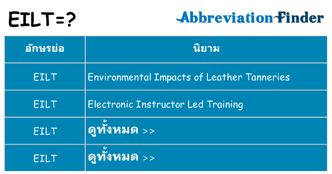 อะไรไม่ eilt ถึง