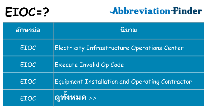 อะไรไม่ eioc ถึง