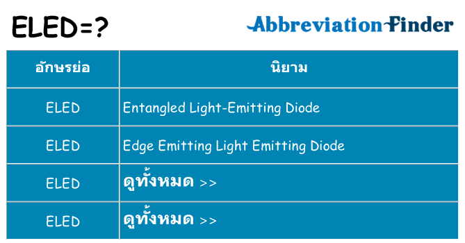 อะไรไม่ eled ถึง
