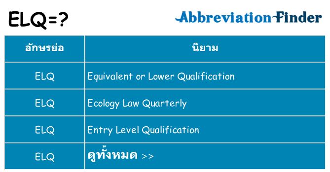 อะไรไม่ elq ถึง