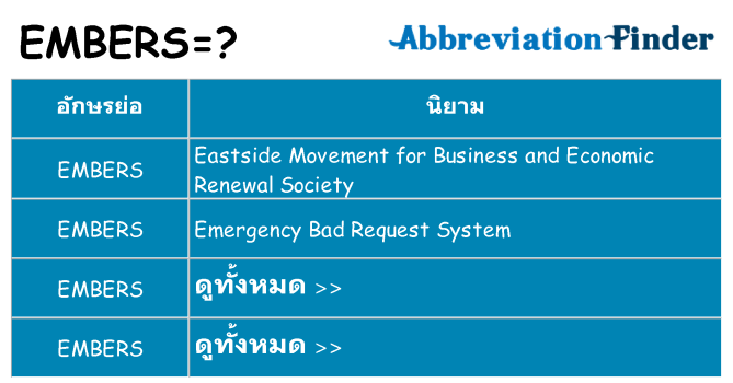 อะไรไม่ embers ถึง
