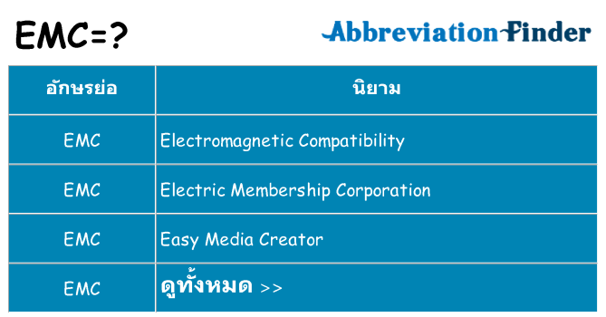 อะไรไม่ emc ถึง