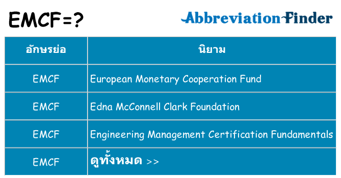 อะไรไม่ emcf ถึง